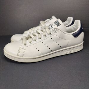 Adidas Men Stan Smith Round Toe Casual White Leather Sneaker Classic Shoe Sz 7.5